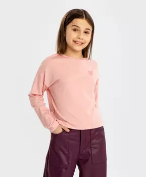 Футболка с длинным рукавом и принтом розовая для девочки Button Blue