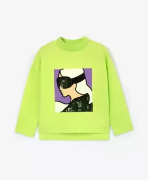Лонгслив лаймового цвета Gulliver (104)