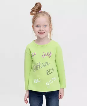 Футболка с длинным рукавом салатовая Button Blue