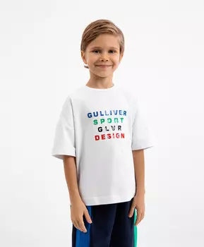 Футболка с коротким рукавом белая Gulliver (104)