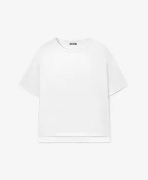 Футболка с коротким рукавом белая Gulliver (140)