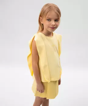 Футболка с коротким рукавом для девочки желтая Roberto Moretti