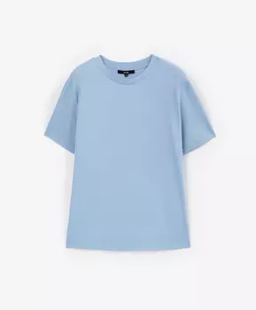 Футболка с коротким рукавом из мерсеризированного хлопка голубая GLVR (M)