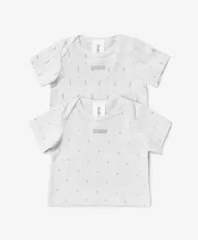 Футболка с коротким рукавом унисекс комплект из 2-х штук белая Gulliver