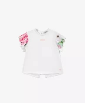 Футболка с нежными крылышками белая для девочки Gulliver (80-48)