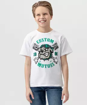 Футболка с принтом белая Button Blue