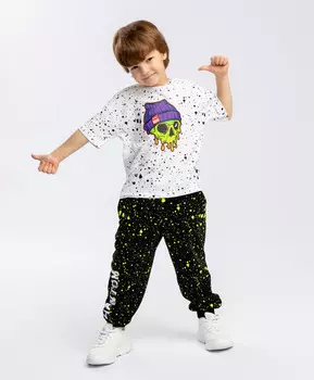 Футболка с принтом белая Button Blue (98)