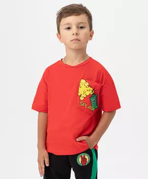 Футболка с принтом красная Button Blue