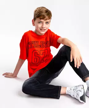 Футболка с принтом красная Button Blue