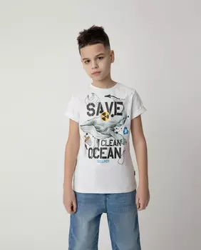 Футболка Save Clean Ocean для мальчика Gulliver