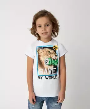 Футболка Save My World для мальчика Gulliver (98)