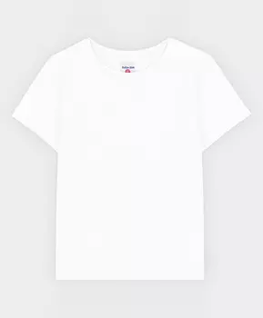 Футболка со спущенной линией плеча белая Button Blue Teens line