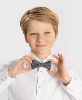 Галстук-бабочка с геометричным олловер принтом серый Button Blue (31)