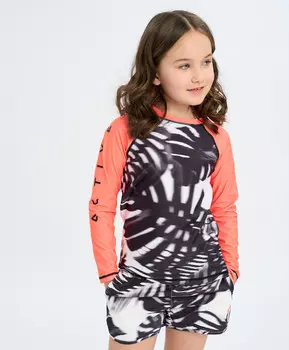 Гидрофутболка с длинным рукавом и цветочным принтом детская мультицвет Button Blue