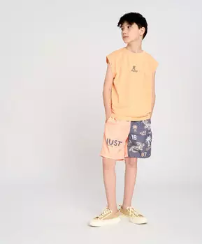 Гидрошорты для мальчика мультицвет с поясом на резинке и принтом Button Blue