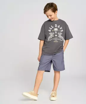 Гидрошорты для мальчика серые с поясом на резинке Button Blue