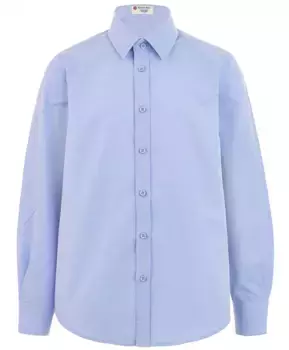 Голубая фактурная рубашка Button Blue (170)