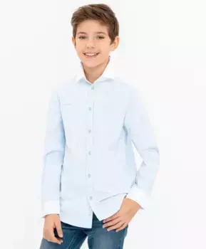 Голубая нарядная рубашка Button Blue (146)