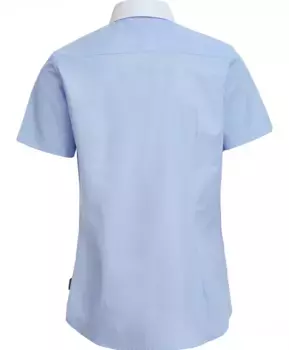 Голубая рубашка с коротким рукавом Gulliver (128)