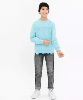 Голубая толстовка Button Blue (98)
