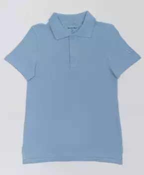 Голубое поло с коротким рукавом Button Blue (122)