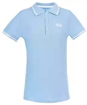 Голубое трикотажное поло Button Blue (122)