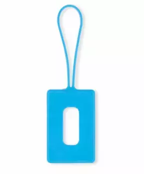 Голубой чехол для пропуска Button Blue (Без размера)
