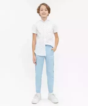 Голубые нарядные брюки Button Blue (146)