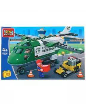 Город Мастеров Конструктор Грузовой самолет с фигурками