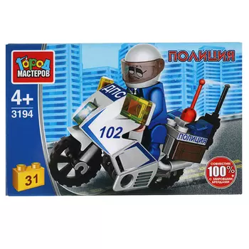 Город мастеров Конструктор Полицейский на мотоцикле