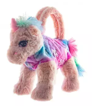 Сумочка Единорог, бежевая, 28 см