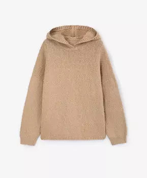 Худи оверсайз из буклированной пряжи бежевое GLVR