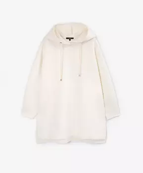 Худи оверсайз из неопрена молочное GLVR