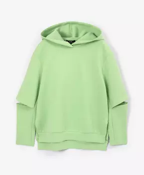 Худи силуэта оверсайз с разрезами в локтевой зоне салатовое GLVR (XL)