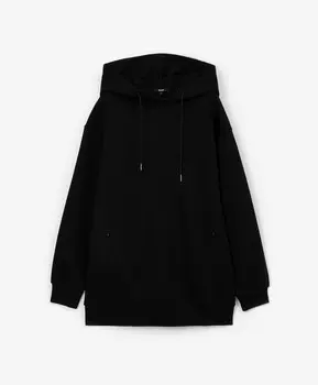 Худи удлиненное черное GLVR (S)