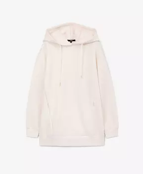 Худи удлиненное молочного цвета GLVR (L)