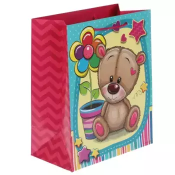 Играем вместе Пакет подарочный Мишка глянцевый