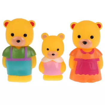 Играем вместе Пластизолевые игрушки Семья медведей