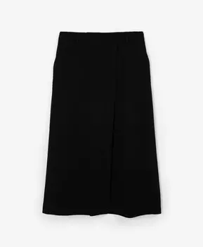 Юбка миди с имитацией запаха черная GLVR