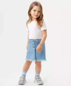 Юбка-шорты джинсовая голубая Button Blue (98)