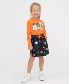 Юбка синяя с кругами Button Blue (110)