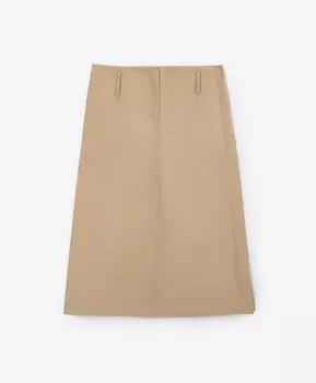 Юбка средней посадки из твила бежевая GLVR