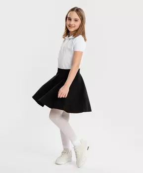 Юбка в крупную складку черная Button Blue (170)