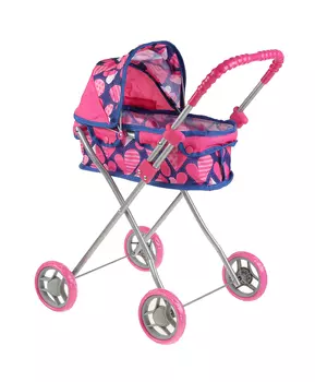 Карапуз Коляска-люлька с розово-синим принтом