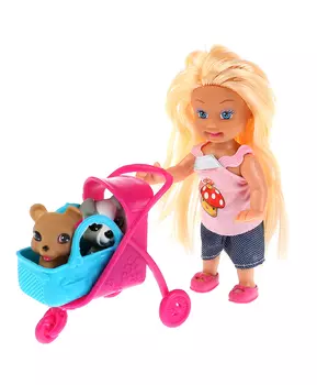 Карапуз Кукла Машенька с питомцами и набором для пикника