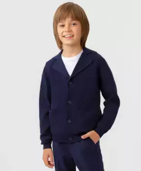Кардиган на пуговицах синий Button Blue (170)