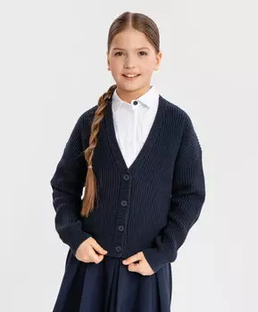 Кардиган укороченный синий Button Blue (170)