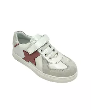 Кеды на липучке из натуральной кожи для девочки Happy Step