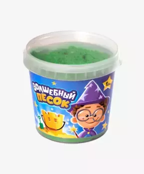 Кинетический Волшебный песок зеленый 1200 гр