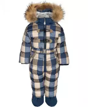 Клетчатый комбинезон с отстегивающимися пинетками Gulliver (74)